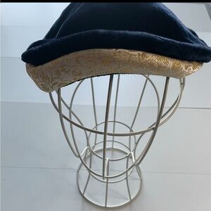 Elegant Navy and Gold Women's Hat